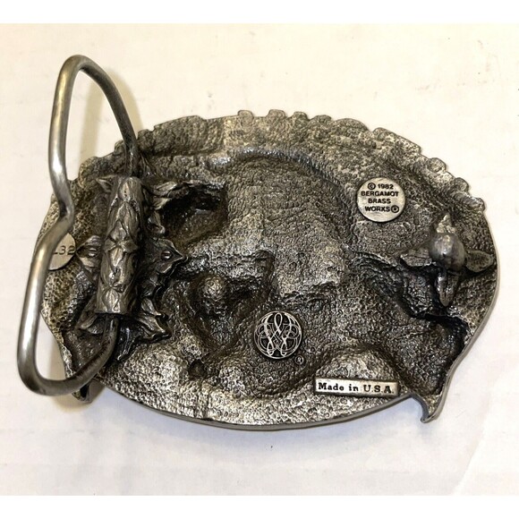Vintage Bergamot Brass Works US National Guard Belt Buckle 1982 Made in USA - Picture 2 of 5